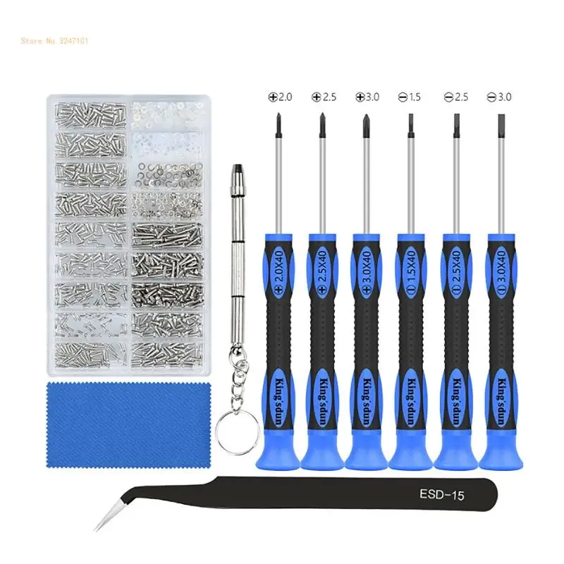 Eyeglass Repair with 6 Pcs Screwdrivers and Glass Screw Tweezers Tools for Glasses Eye Glass Sunglass Dropship