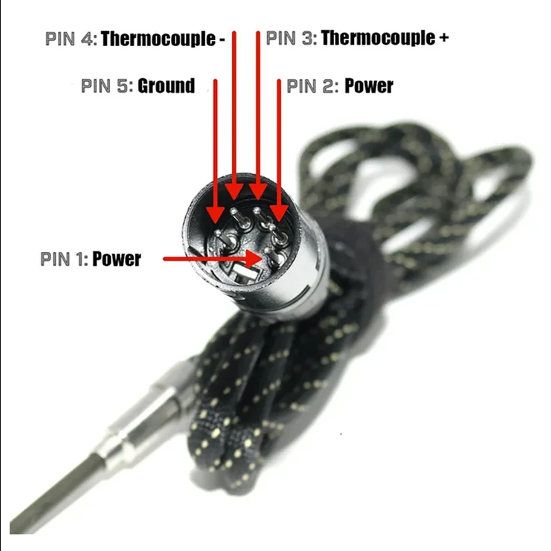 BK  model heater heating element temperature controller PID type K with power cord  and coils 3 sets