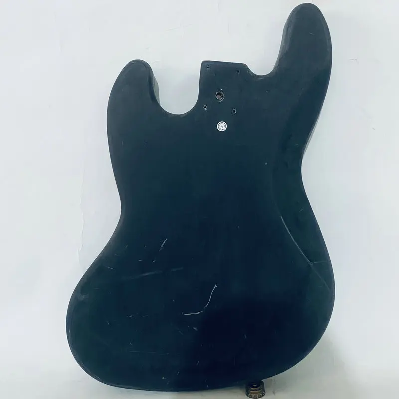 FB120  Black Color Jazz Bass Unfinished 4 or 5 String Electric Bass Body in Solid Wood with Paint anD Wood Damages for DIY