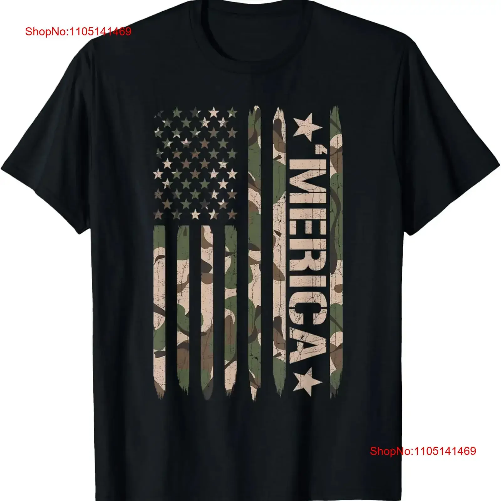 Merica Camo American Flag Camouflage Camoflauge T Shirt  vintage Washed Slightly Casual Unisex Comfortable graphic