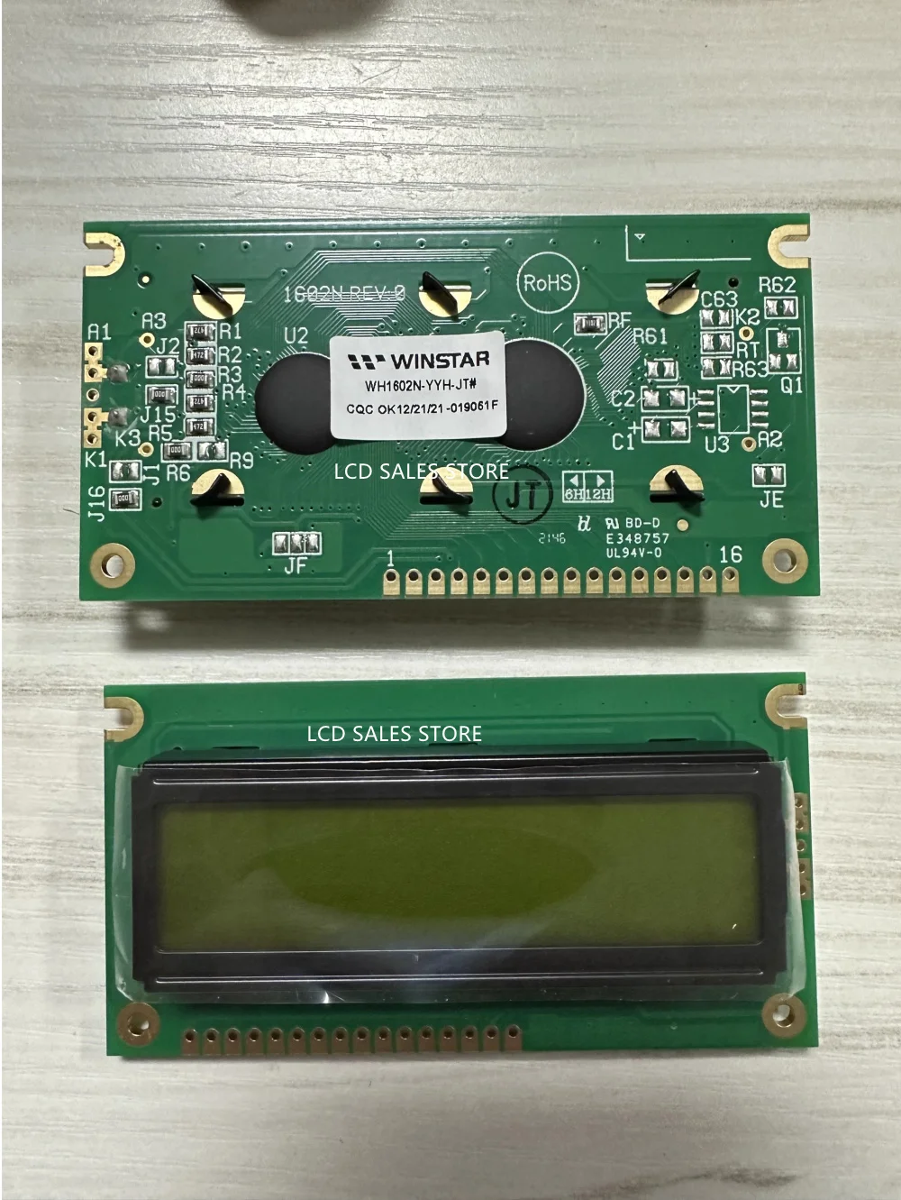 NEW ORIGINAL AND COMPATIBLE LCD DISPLAY WH1602N-YYH-JT
