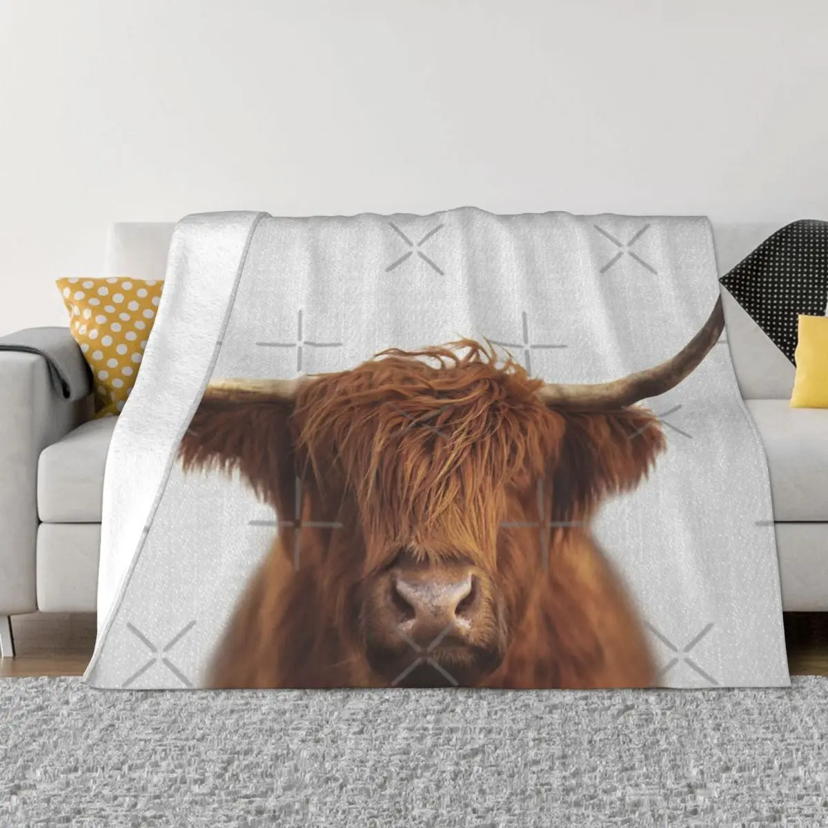 Highland Cow - Colorful Plush Blanket Throw Blanket Winter Warm Blanket Throw Blanket