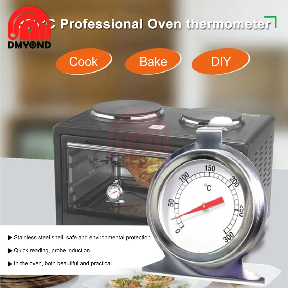 300°C Stainless Steel Oven Cooker Thermometer Temperature Gauge Mini Thermometer Grill Temperature Gauge for Home Kitchen Food