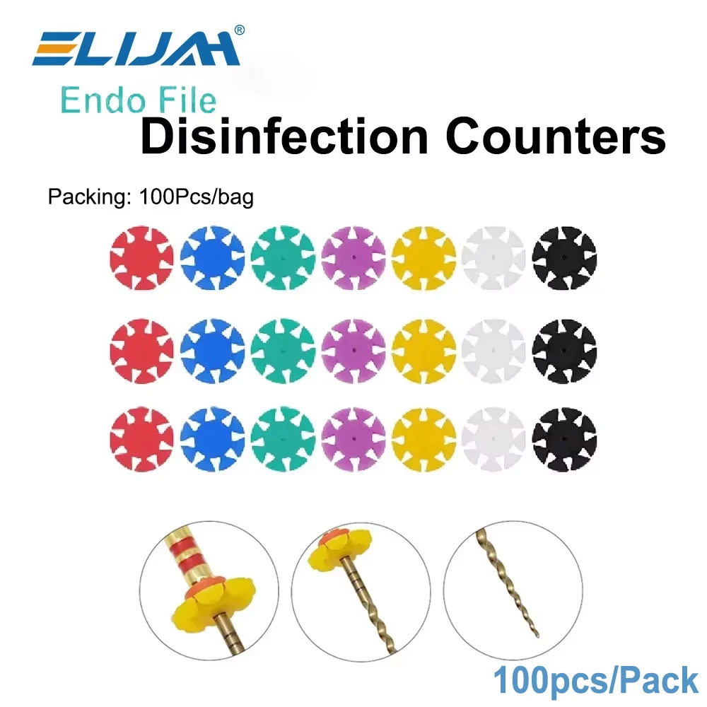 

100Pcs/Bag Dental Disinfection Marking Circle Endo Files Counters Denspay Silicone Endo Dentistry Stopper Dental Materials
