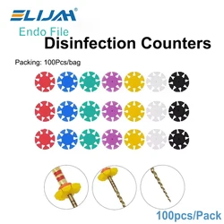 100Pcs/Bag Dental Disinfection Marking Circle Endo Files Counters Denspay Silicone Endo Dentistry Stopper Dental Materials
