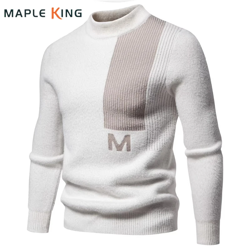 Pullover Men Sweters for Winter Ugly Christmas Clothing Vintage 2024 Warm Jersey Mohair Jacquard Knitted Mens Designer Sweaters