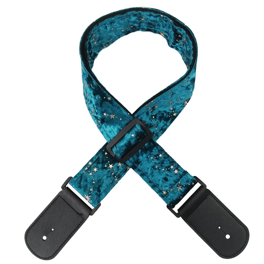 High Quality Guitar Strap With Star Pattern For Electric For Acoustic Bass Soft Velvet Material 90 150cm Length