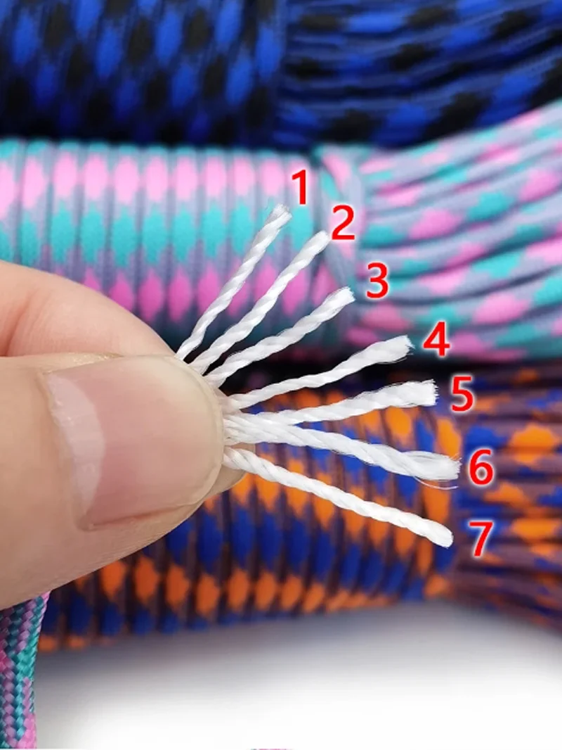 1pcs 550 Paracord Parachute Cord Lanyard Mil Spec Type III 7 Strand Core 100 FT 23 Colors for Climbing Camping Buckle Bracelet
