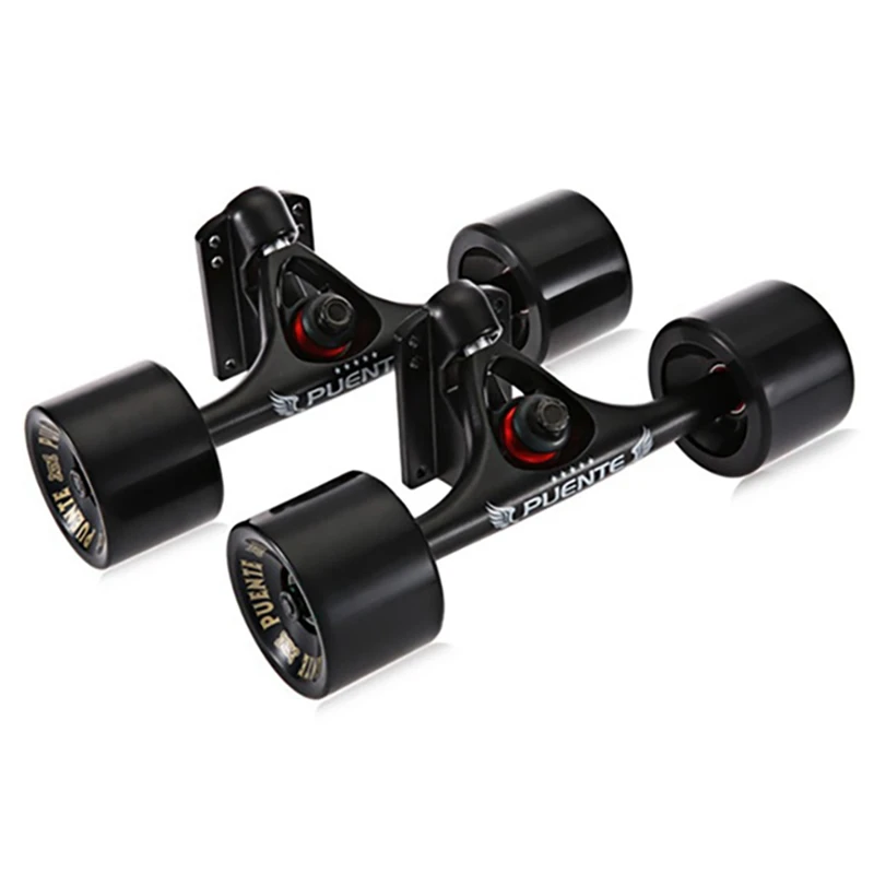 PUENTE 4Pcs Skateboard Wheels PU Wheels Long Board Cruiser Wheel with ABEC-9 Bearings Skateboard Accessories