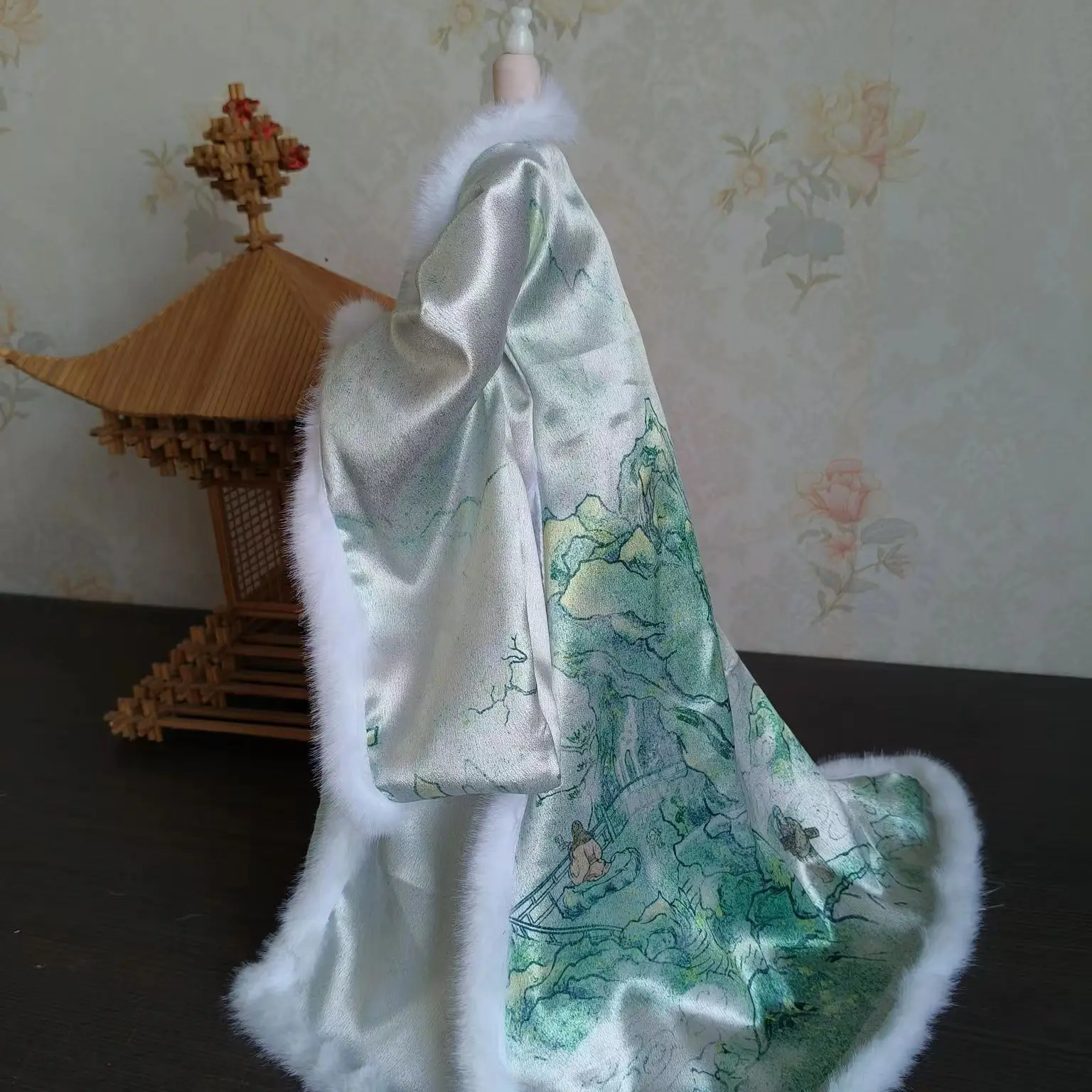 Doll's Clothes Suit Chinese Hanfu Ancient Style Costume for 45cm Bjd Doll 1/4 Dress Up Toys Play House Doll Accessories, No Doll