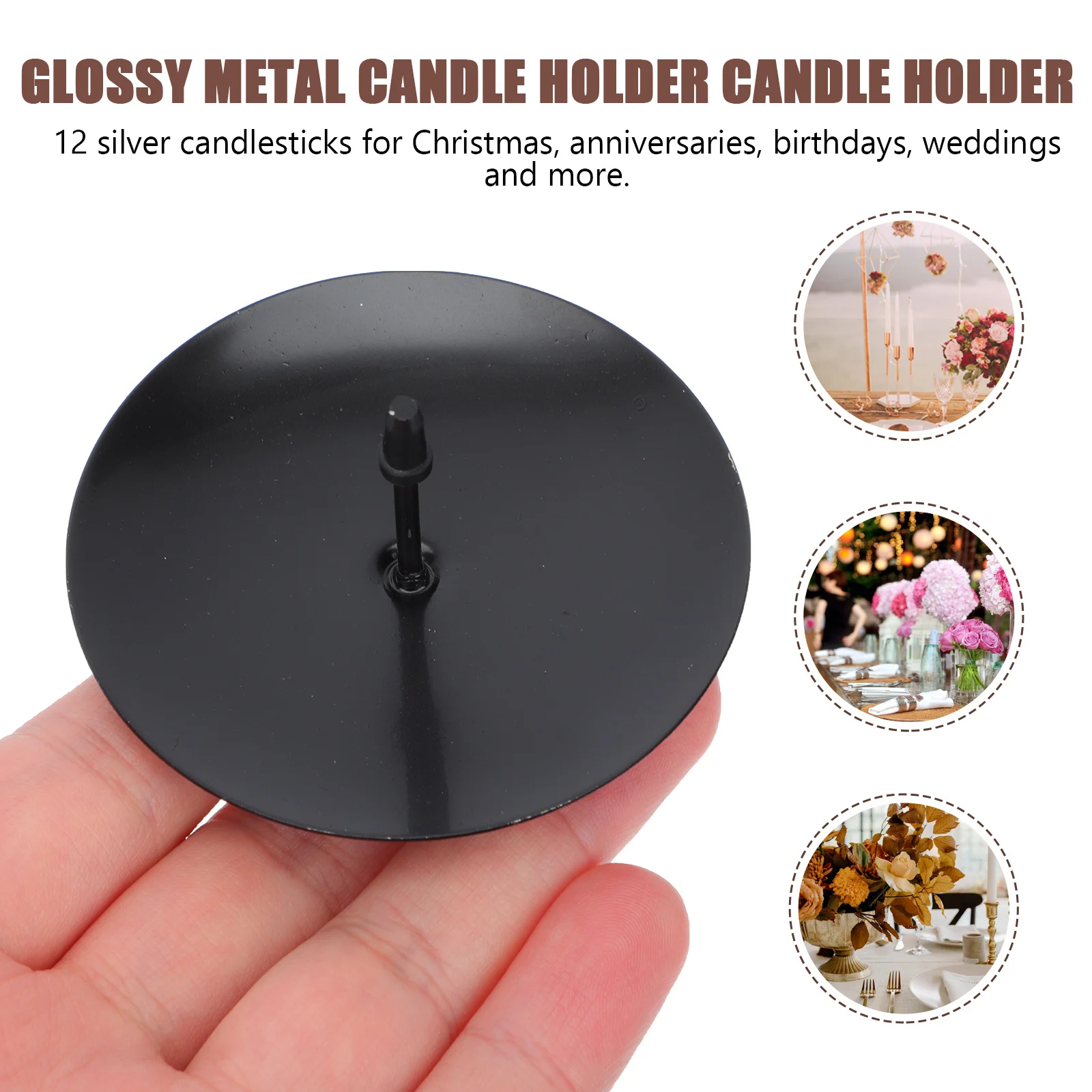 

12pcs Fixators Metal Iron Wreath Holders For Christmas Advent Decor Large Diameter Drip Resistant Sturdy