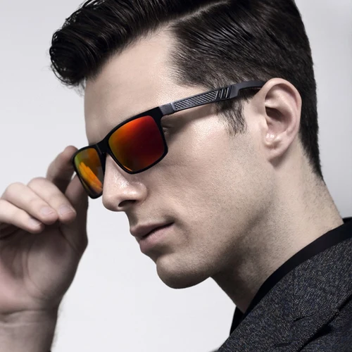 Imagen 2 del producto VEITHDIA-gafas de sol polarizadas para hombre, lentes de aluminio con espejo, UV400, deportivas, para pesca al aire libre, 6560