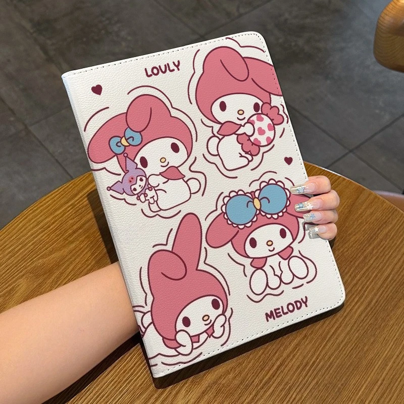 

Sanrio Kuromi Ipad Case for 2025 11th Air7 11in Case Cartoon Melody Tablet Cases for 10th 10.9 Pro 11in Cover Ipad Air 3 Case