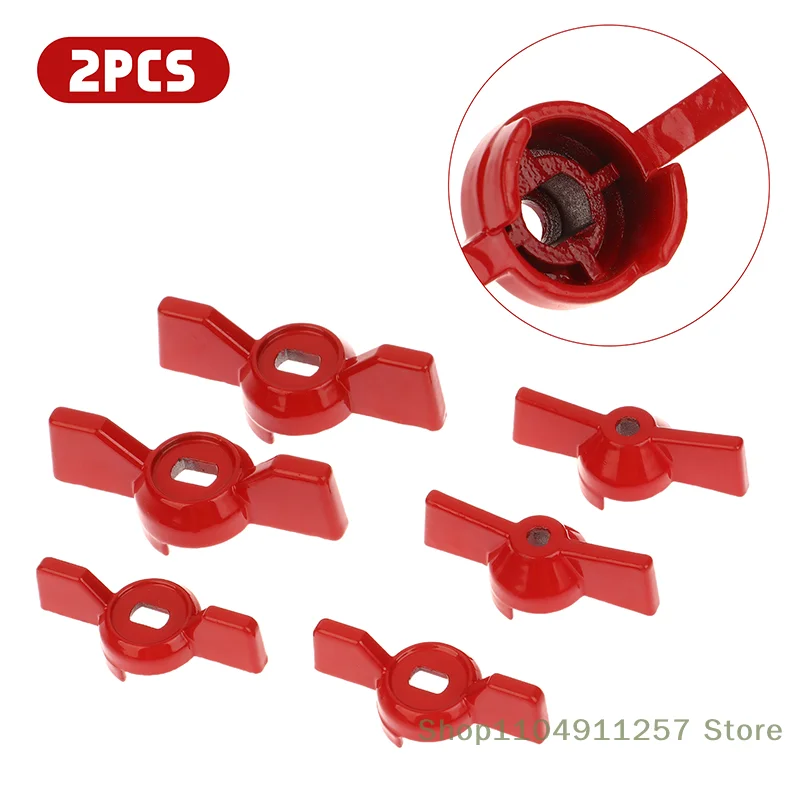 Aluminum Ball Valve Handle Kit with Wrench, Pack of 2, Red Butterfly Design