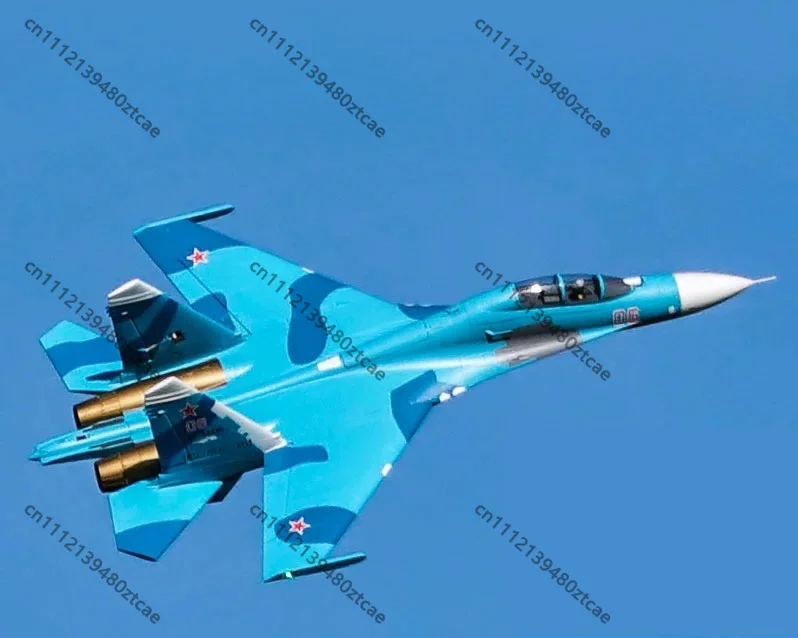 Dual 70mm 12-Blade EDF SU-27 RC Fighter Jet, EPO Foam Scale Attack Plane, 6S Powered PNP Fixed Wing Model with Electric Retract