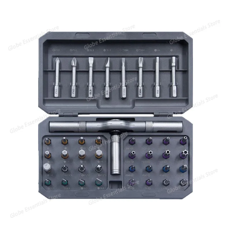 

RS1 Ratchet Screwdriver Set 42-in-1 Multi-function S2 Steel Household Wrench and Screwdriver Tool Kit