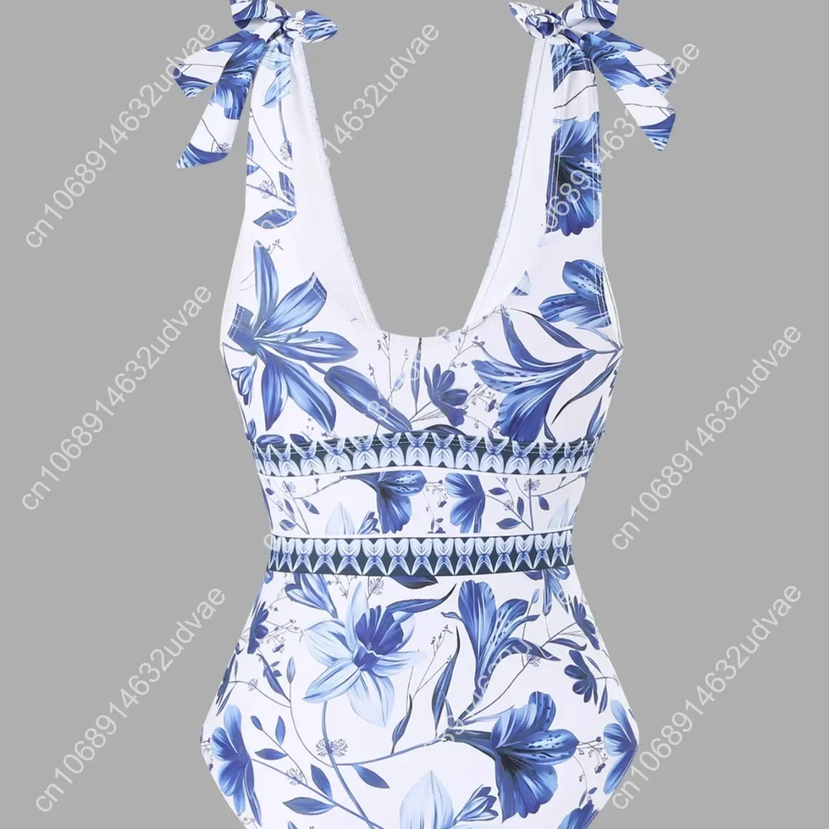 Sexy Bikini Swimsuit with Chiffon Skirt round Neck Double Shoulder V-neck Beach Gathered Conservative Tummy Cover up Ensemble