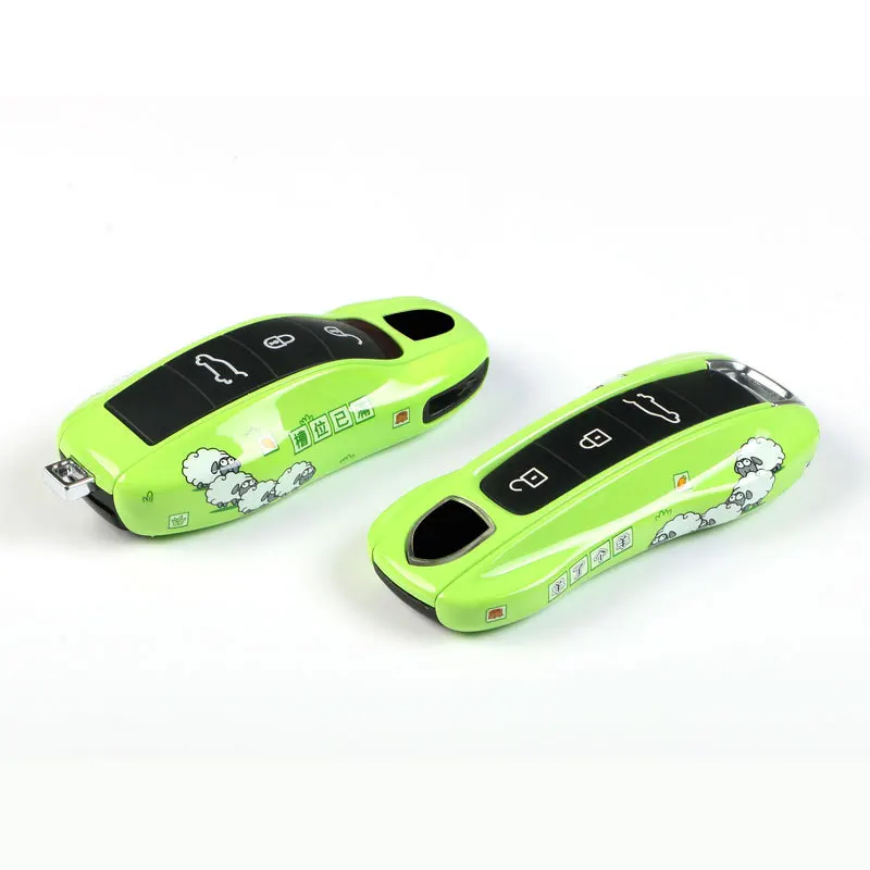 

3 Pieces Set ABS Plastics Little Sheep Car Key Case Cover Shell for Porsche Boxster Cayman Panamera Cayenne Macan 718/911