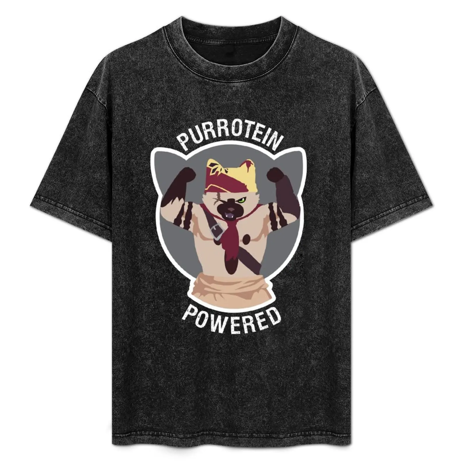 

PURROTEIN POWERED (WHITE) T-Shirt Big and Tall Short Sleeve Tee
