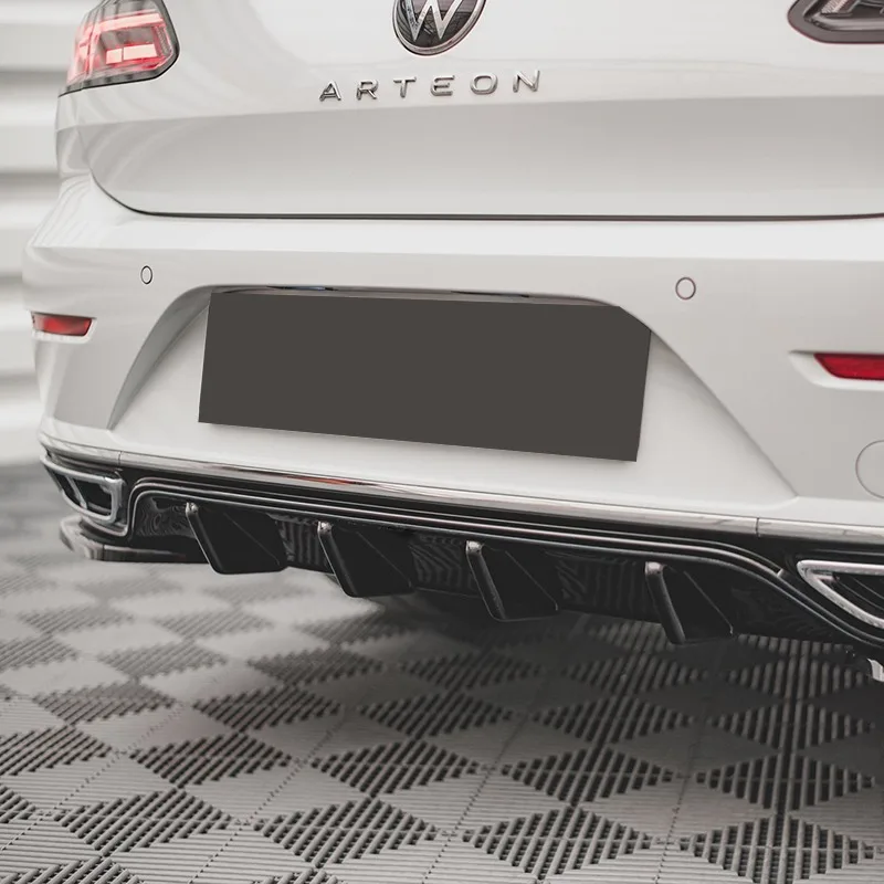 For Volkswagen Arteon R-Line Facelift Maxton Style Car Rear Bumper Diffuser Rear Side Spoiler Splitter Rear Valance 2020-2024