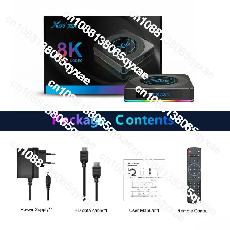 

X96 X4 amlogi s905x4 2t2r 5Gwifi android 11.0 gigabit network port tv box