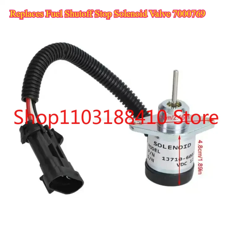 

Replacement Fuel Shutdown Stop Solenoid 7000769 for Bobcat S160 S185 S205 S550 S570 S590 S630 S650 Shutdown Solenoid Off