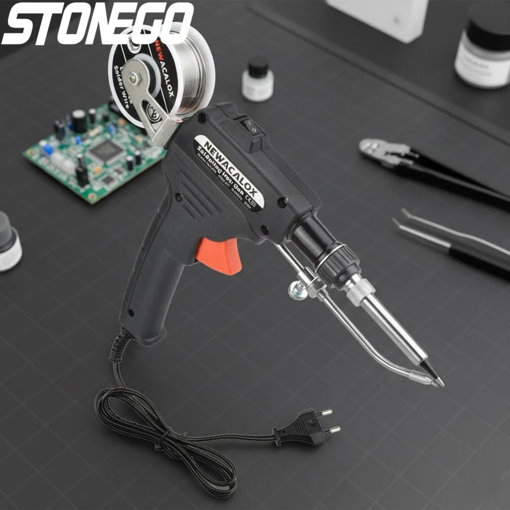 

Портативный паяльник-пистолет для автоматической подачи припоя, инструмент для ремонта, 110В/220В, паяльная станция с внутренним нагревом
