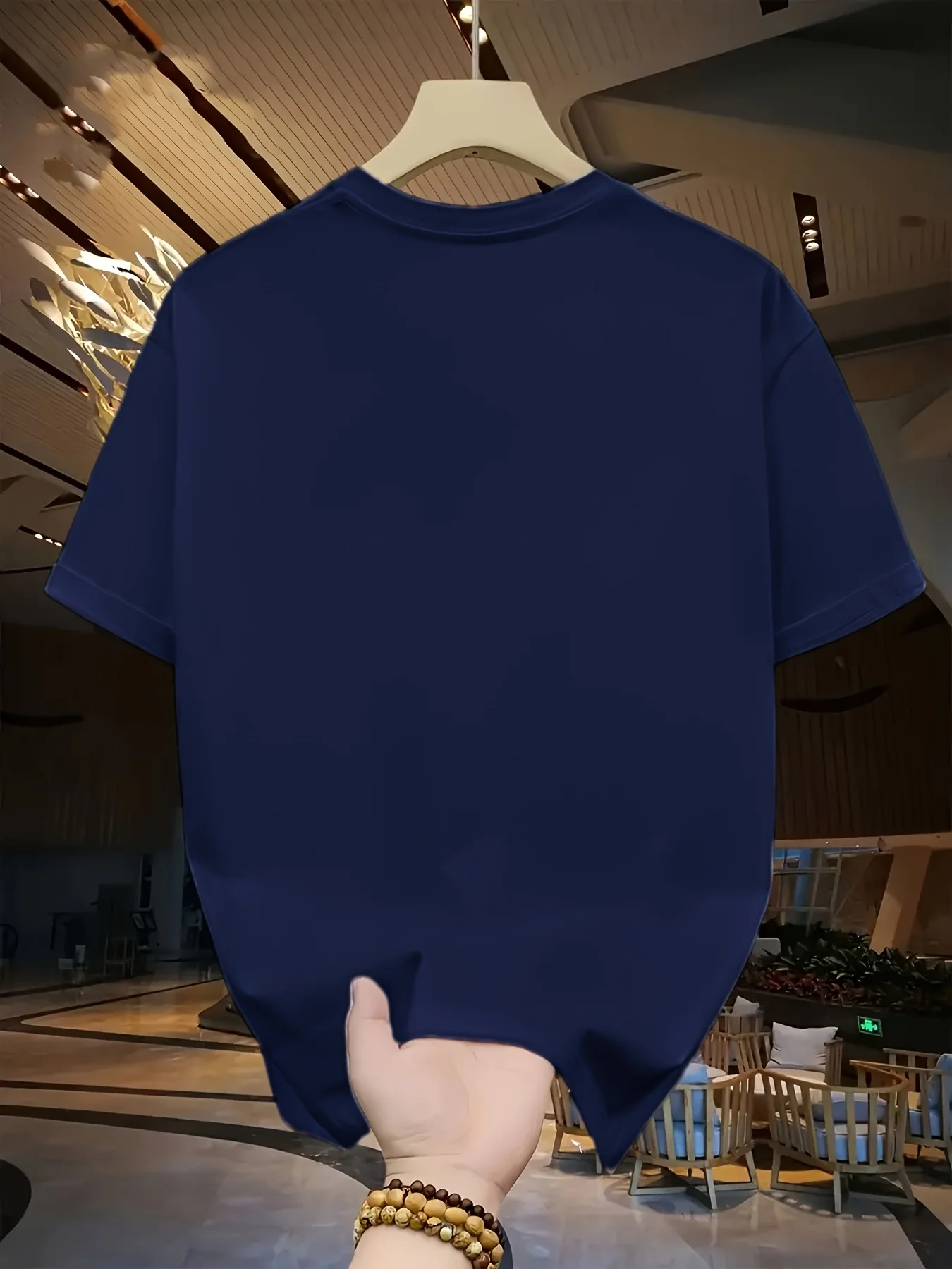 Men's Summer Cotton Casual Loose Fashion Poker Card A Pattern Printed Comfortable Round Neck Short Sleeve T-shirt Top