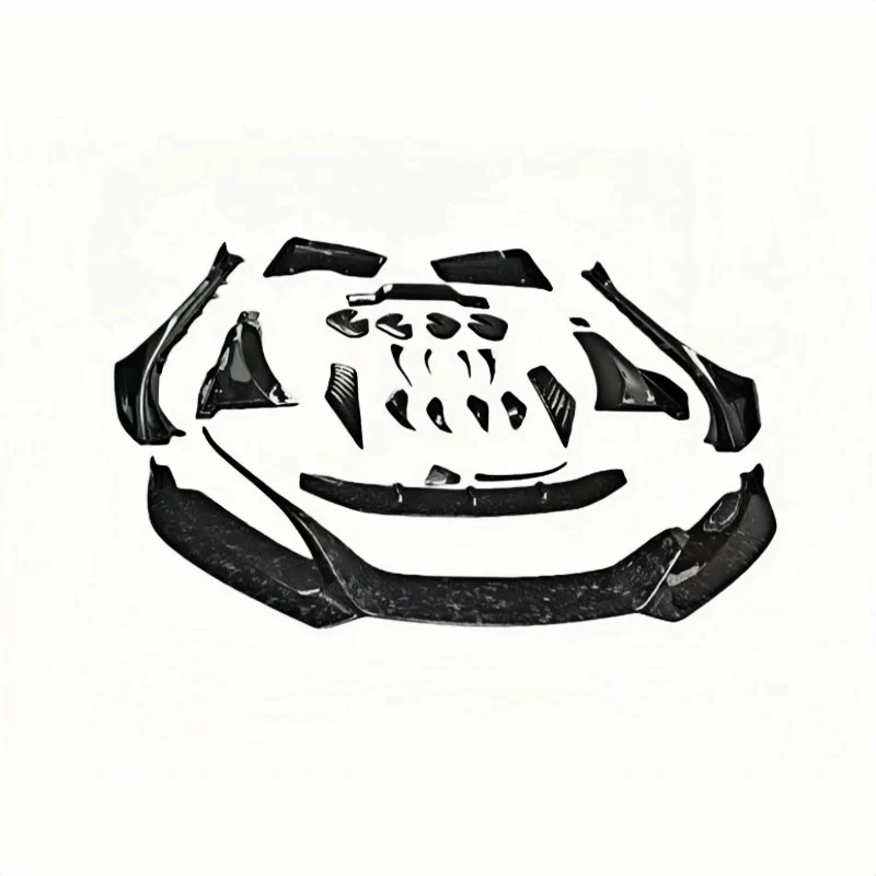 Premium Accsori True Carbon Fiber Forged Bumper Lip Front Spoiler Kit I EB Style Car Parts Body Durle