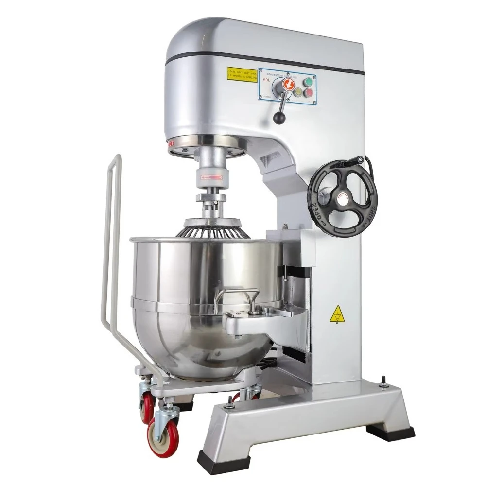 Industrial 60L 80L Stainless Steel Bread Dough Spiral Mixer High Production Big Dough Kneader Machine Electric Available for