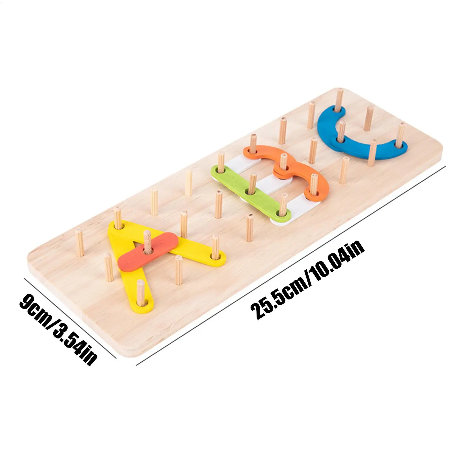 Alphabet Puzzle en bois couleur correspondant bâtiment panneau perforé empilage numéro forme en bois Puzzles pour motricité enfants bébé filles