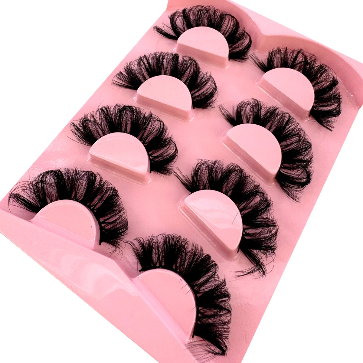 4 pares de pestañas postizas de visón 3D dramáticas, maquillaje de pestañas completo al por mayor