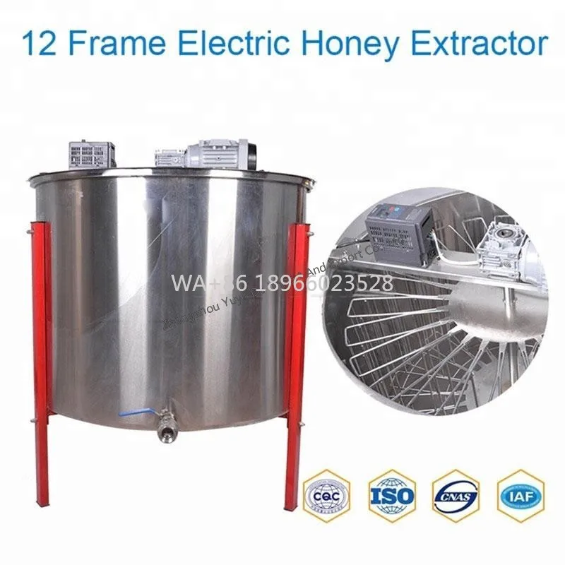 Fabricante/equipo de apicultura El buen precio Extractor de miel de acero inoxidable de 12 marcos con motor de