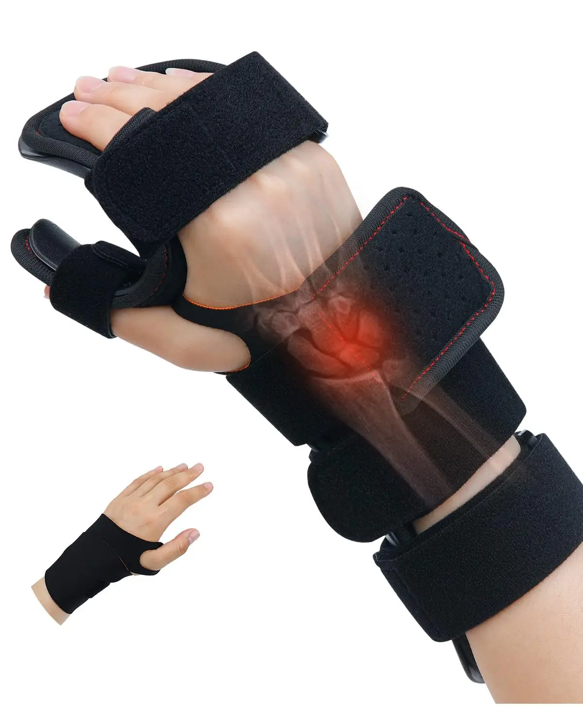 

Ручная шина и браслет на запястье, поддерживающий комплект-ночной иммобилайзер, бандаж на запястье с сепаратором пальцев для восстановления после инсульта, артрита