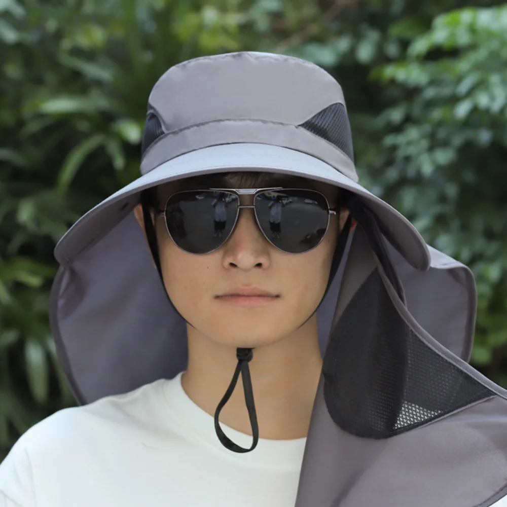 360 Degrees Protection Sun Hat UV Protection Sunscreen and Shading Agricultural Work Hat Adjustable Protect Neck