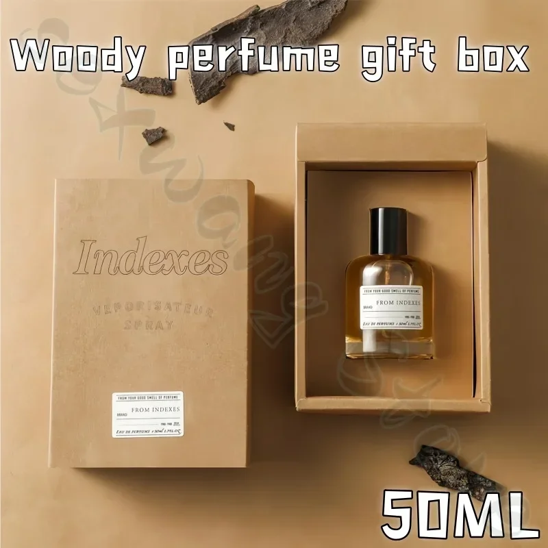 Women's Fireplace Light Plain Color Minimalist Gift Box Perfume Ebony Vanilla Flavor 50ML