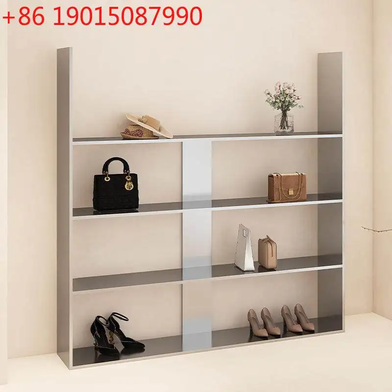 Garment store hanging clothes, bags multi-level storage racks, shoe store shoe  display racks
