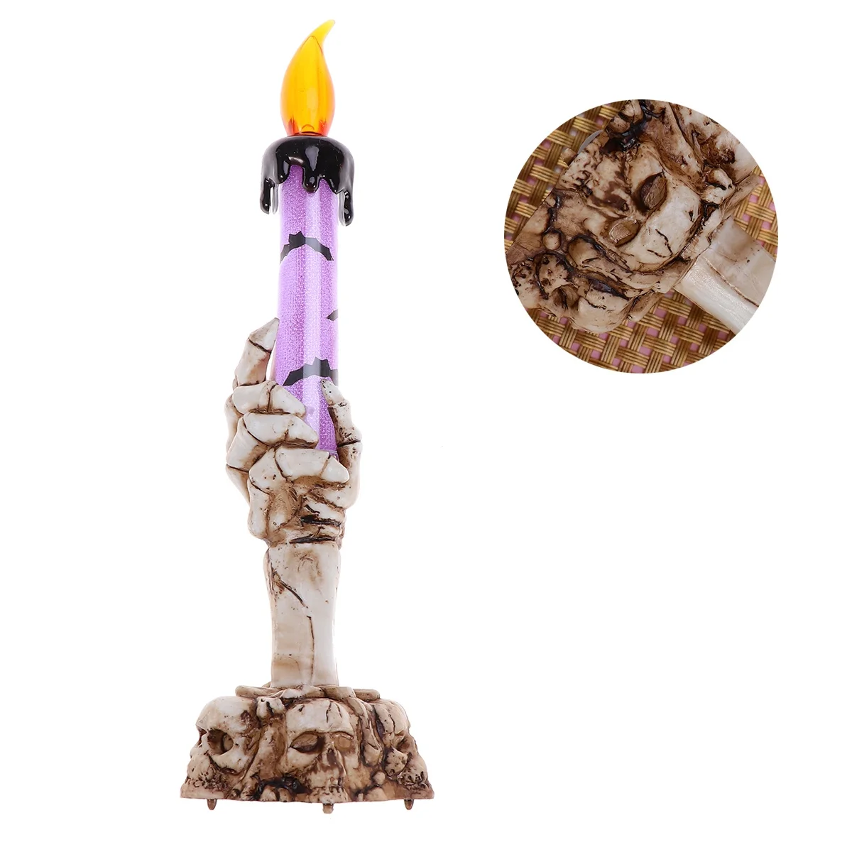 

Halloween LED Lamp Purple Durable Plastic Skull Lamp Creative Halloween Party Decoration Haunted House