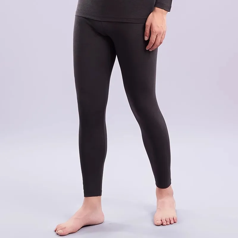 暖かさモーダル超薄型メンズ秋用サーマル下着ロングパンツブリーフシングルパンツe339bウーリーホームウェア中年向け