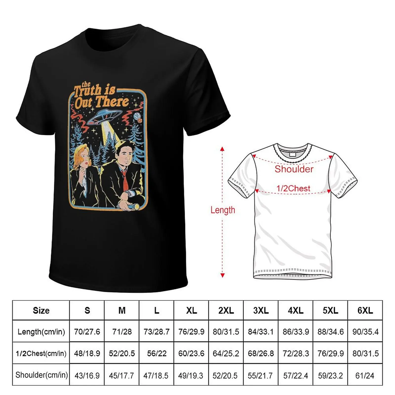 The truth is out there - X Files funny T-Shirt Work Style Casual T-Shirt