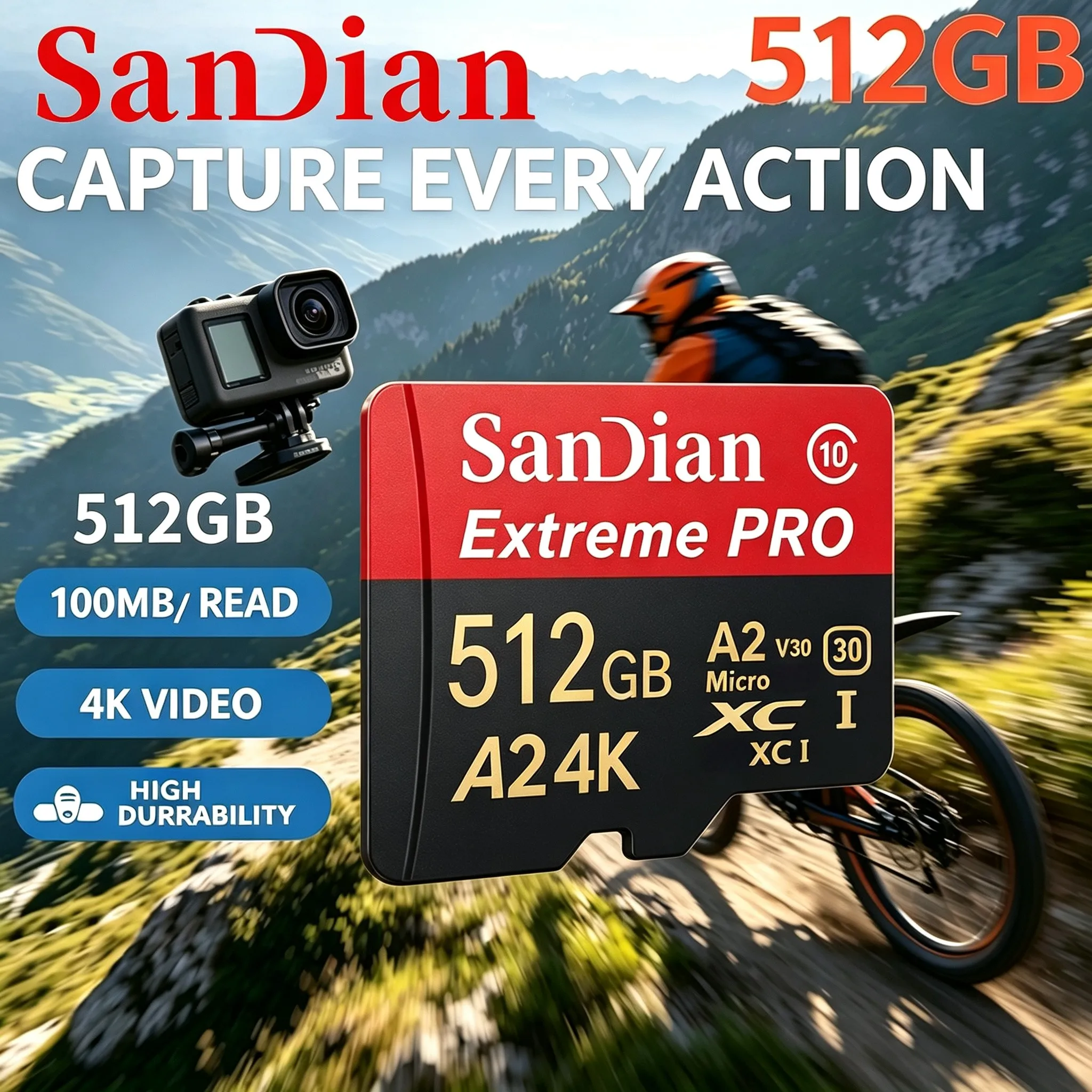 Memory Card 512GB 128GB 32GB TF Cards Micro TF SD Card SD Cards Video Speed for Smartphone/GPS/VR Headset/Recorder/Car DVR