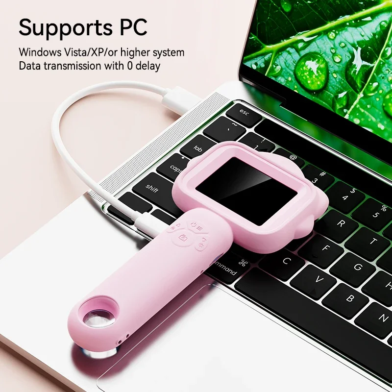 Microscópio digital para crianças, mini microscópio portátil de bolso, kit científico educacional, brinquedos para presente de aniversário de natal