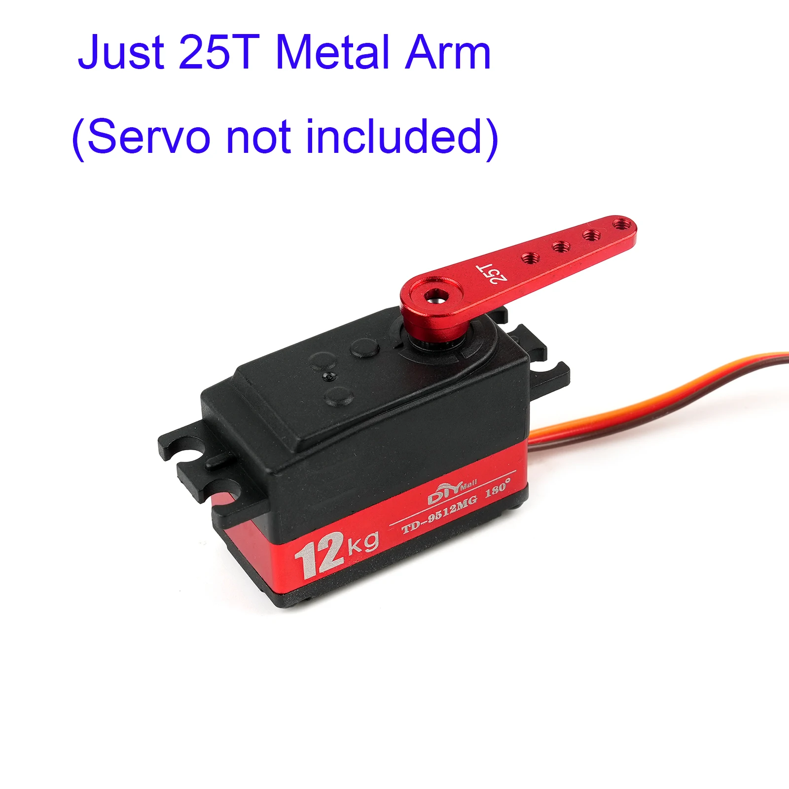 1/2/4PCS Red 37mm 25T M3 Aluminum Four-Hole Arm Standard Digital Servo Parts Long Swing Arm Servos DIY Replacement Accessories