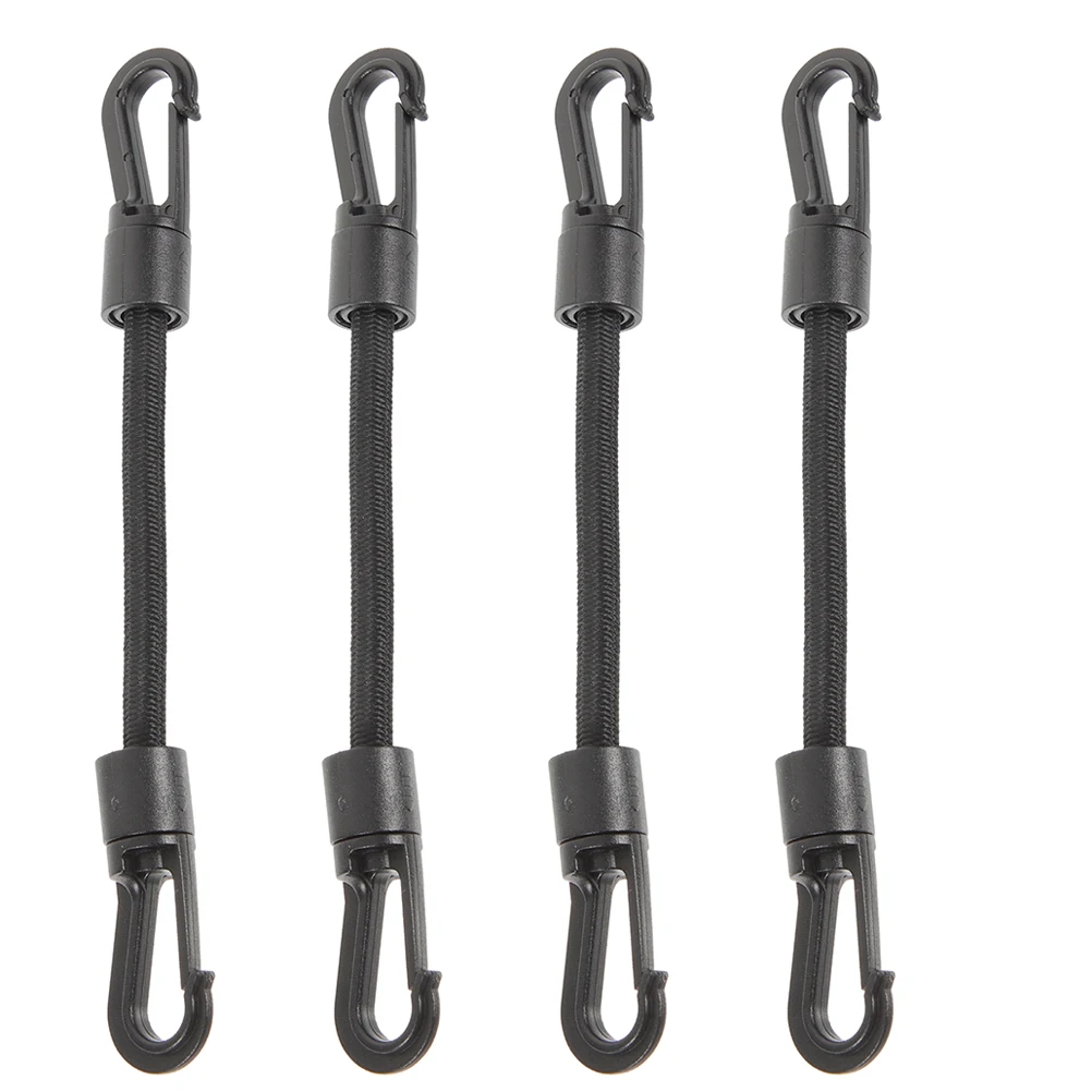 

4pcs Tie Down Strapping Mini Hook Buckle Rope Bungee Cord Elastic Hook Strap Portable Outdoor Supply Camping Kayak Accessory