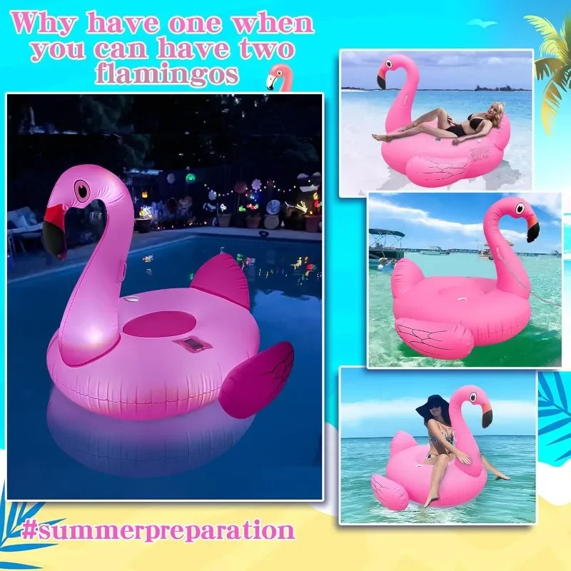 Inflatable water with sunshade luminous lounge chair