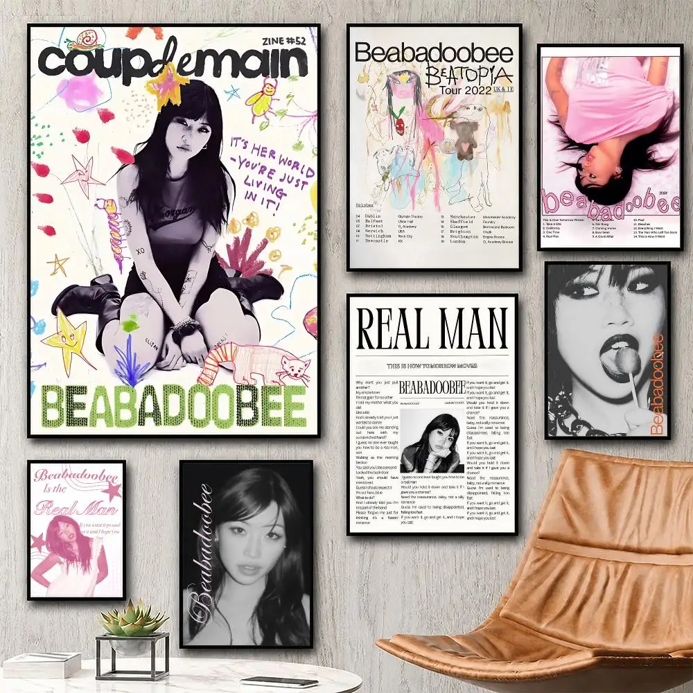Modern Aesthetic Wall Art Poster music Beabadoobee Poster for Bedroom Dorm Room Home Decor Large Wall Picture Print