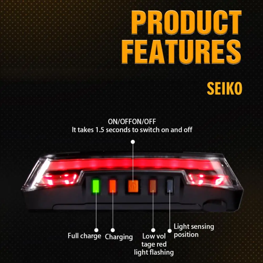 Taillight Wireless Remote Control Turning Signal Smart Induction Rear Light Rechargeable Warning Lamp Bike Accessories