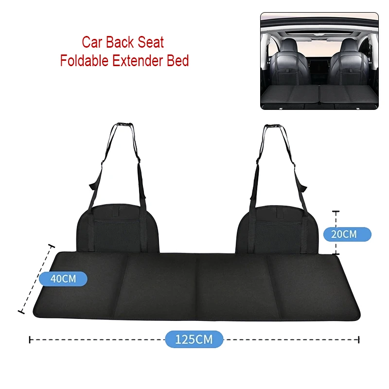 

Car Back Seat Foldable Extender Seat Cushion Travel Bed Camping Mattress Trunk Extension Plate For SUV Truck Storage Convenient