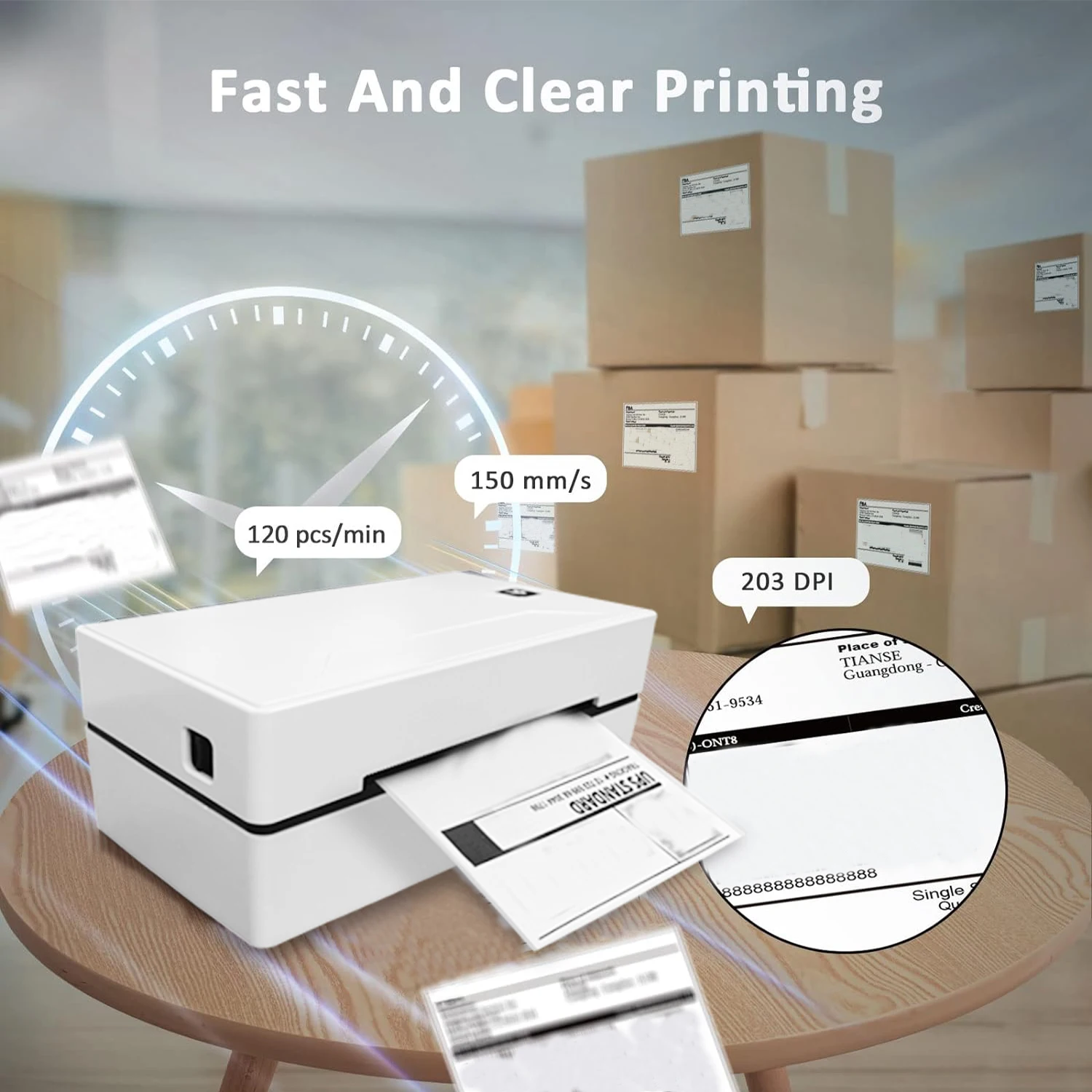 Marklife Thermal Printer D100 Portable Bluetooth Small Shipping Wireless 4X6inch Label Printer Support Android Mac iOS Windows