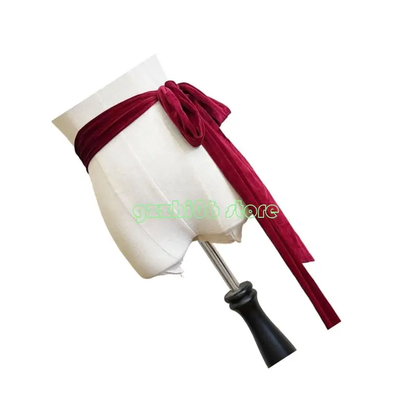 حزام خصر مخملي رفيع T5UF، حزام بطول قابل للتعديل للنساء والرجال، سهل الاقتران بأنماط متعددة #3